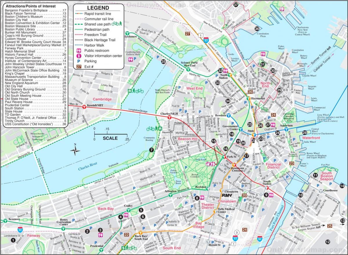 Mappa di Boston